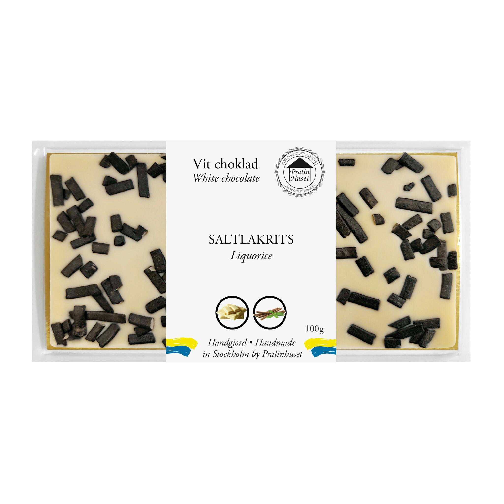 Vit Choklad - Saltlakrits 100g (x 10st)