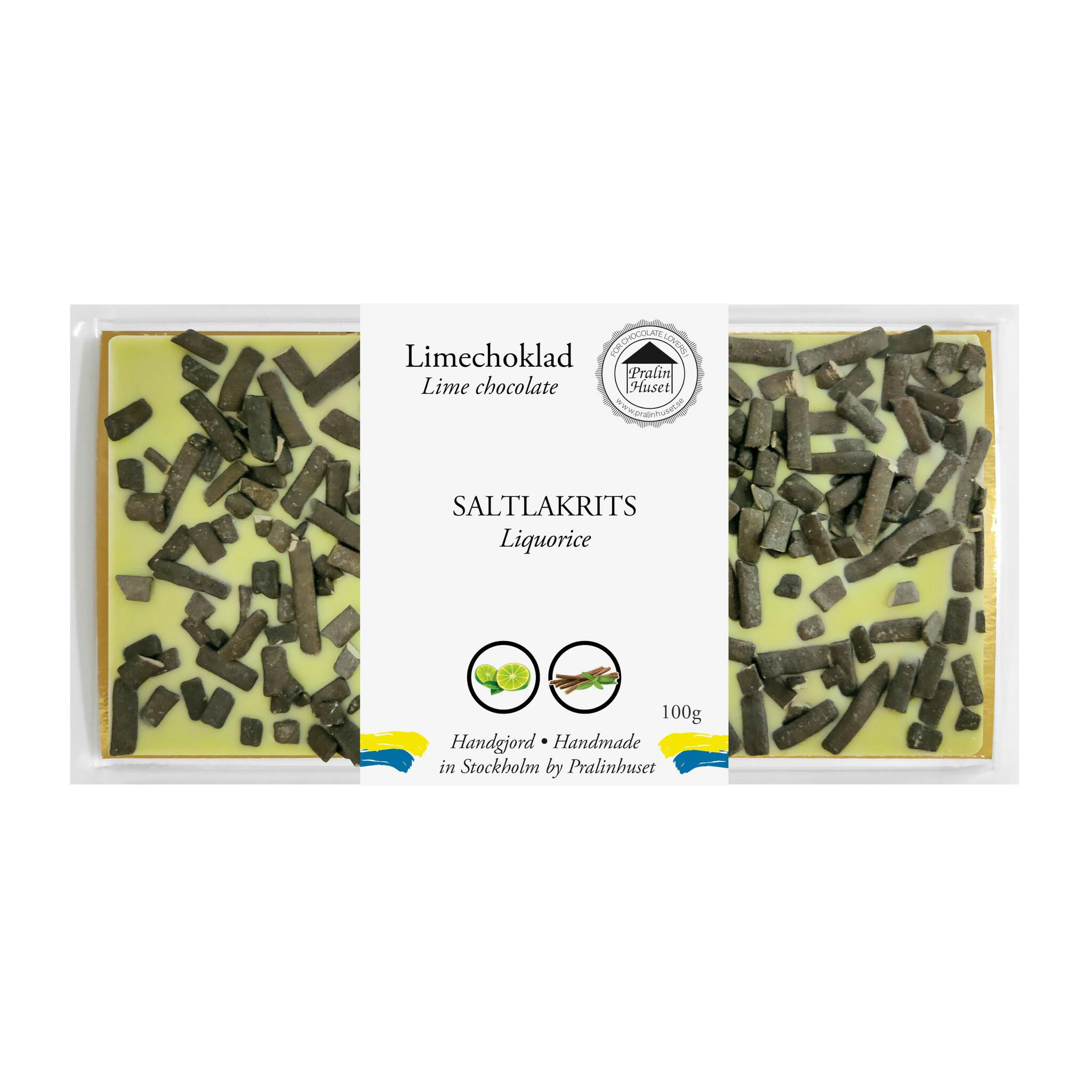 Limechoklad - Saltlakrits 100g (x 10st)