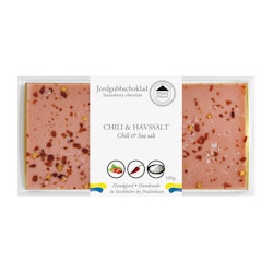 Jordgubbschoklad - Chili & Havssalt 100g (x 10st)