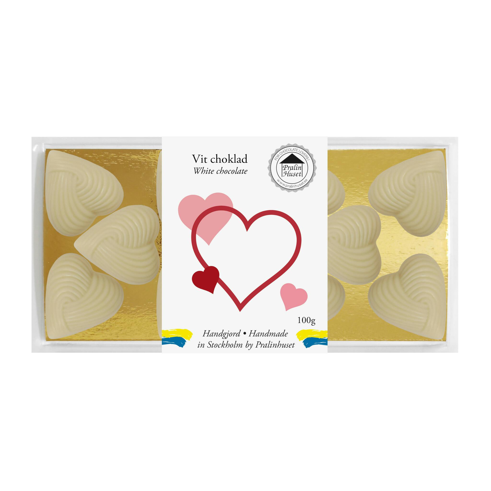 Små Hjärtan - Vit Choklad 100g (x 10st)