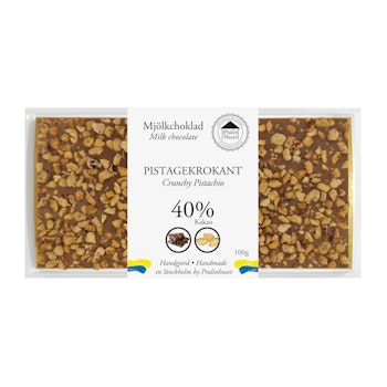 40% Mjölkchoklad - Pistagekrokant (x 10st)