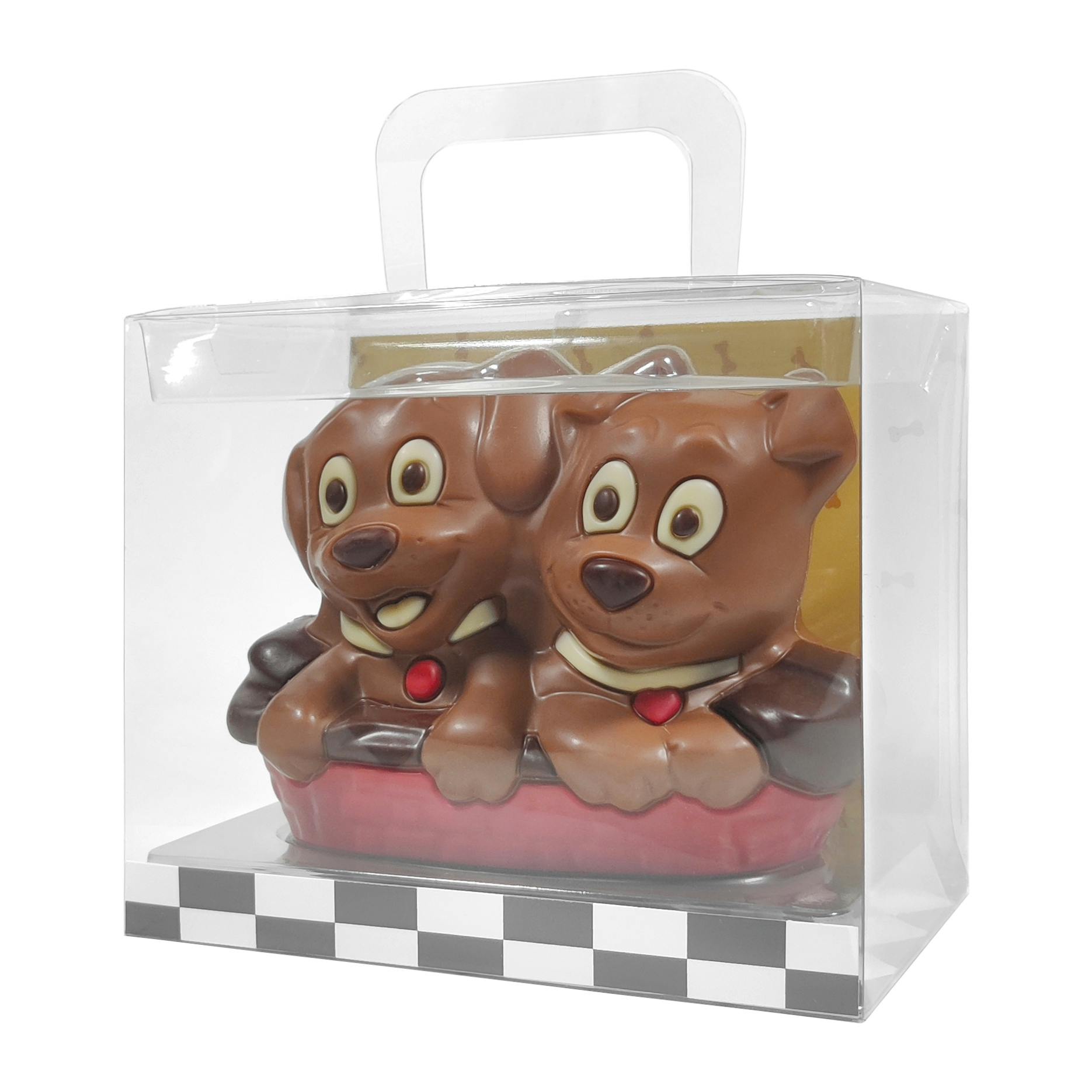 Chokladfigur - Hundar i Korg 225g (x 4st)