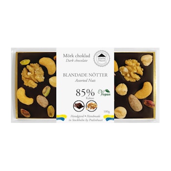 85% Choklad - Blandade Nötter 100g (x 10st)