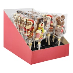 Lollipop - Renen Rudolf, Jultomte & Snögubbe 35g (x 36st i display)