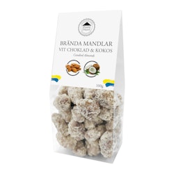 Brända Mandlar - Vit Choklad & Kokos 100g (x 10st)