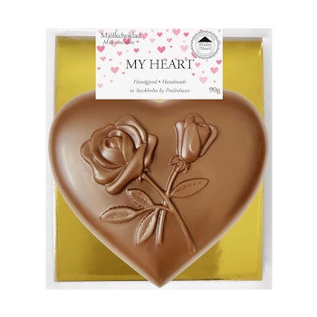 My Heart Chokladhjärta - Ljus 90g (x 8st)