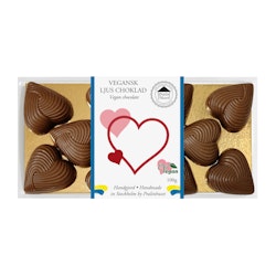 Små Hjärtan - Vegansk Ljus Choklad 40% Choklad 100g (x 10st)
