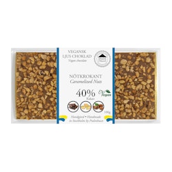 Vegansk Ljus Choklad 40% Choklad - Nötkrokant 100g (x 10st)