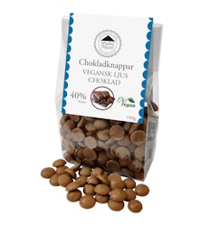 Chokladknappar - Vegansk Ljus Choklad 100g (x 10st)