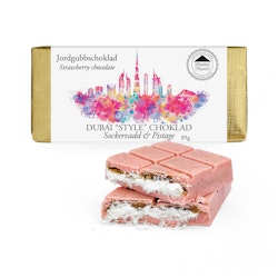 Dubai ’Style’ Chokladkaka - Jordgubb, Sockervadd & Pistage 85g Angelhair (x 17st)