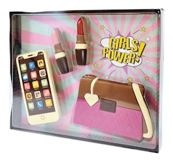 Chokladfigur - Girl Set Rosa 135g (x 5st)
