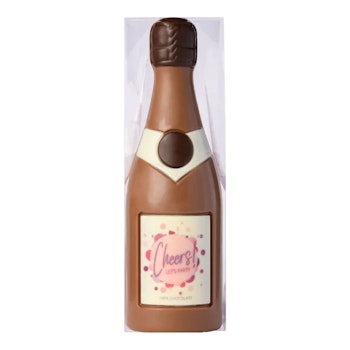 Chokladfigur - Cheers! Champagneflaska 100g (x 8st)