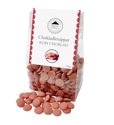 Chokladknappar - Ruby Choklad 100g (x 10st)