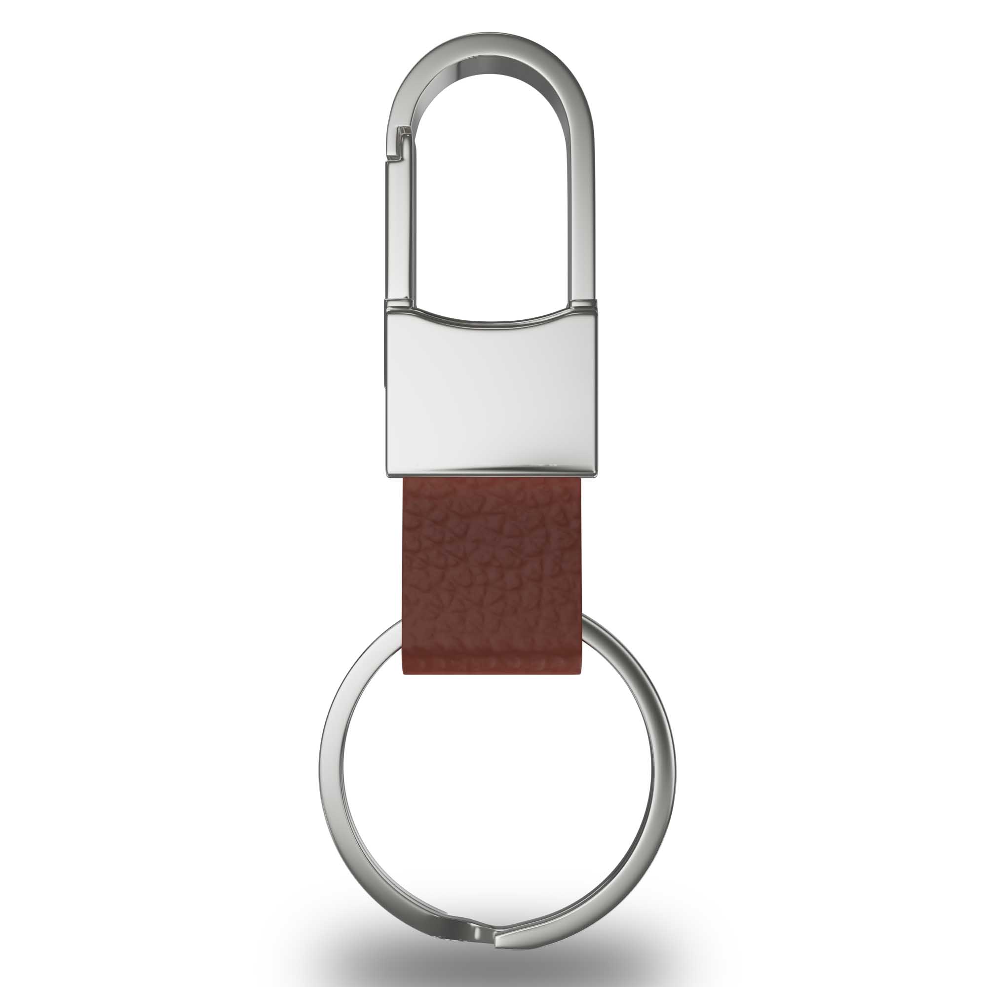 Nyckelring Läder & Metall - Brun