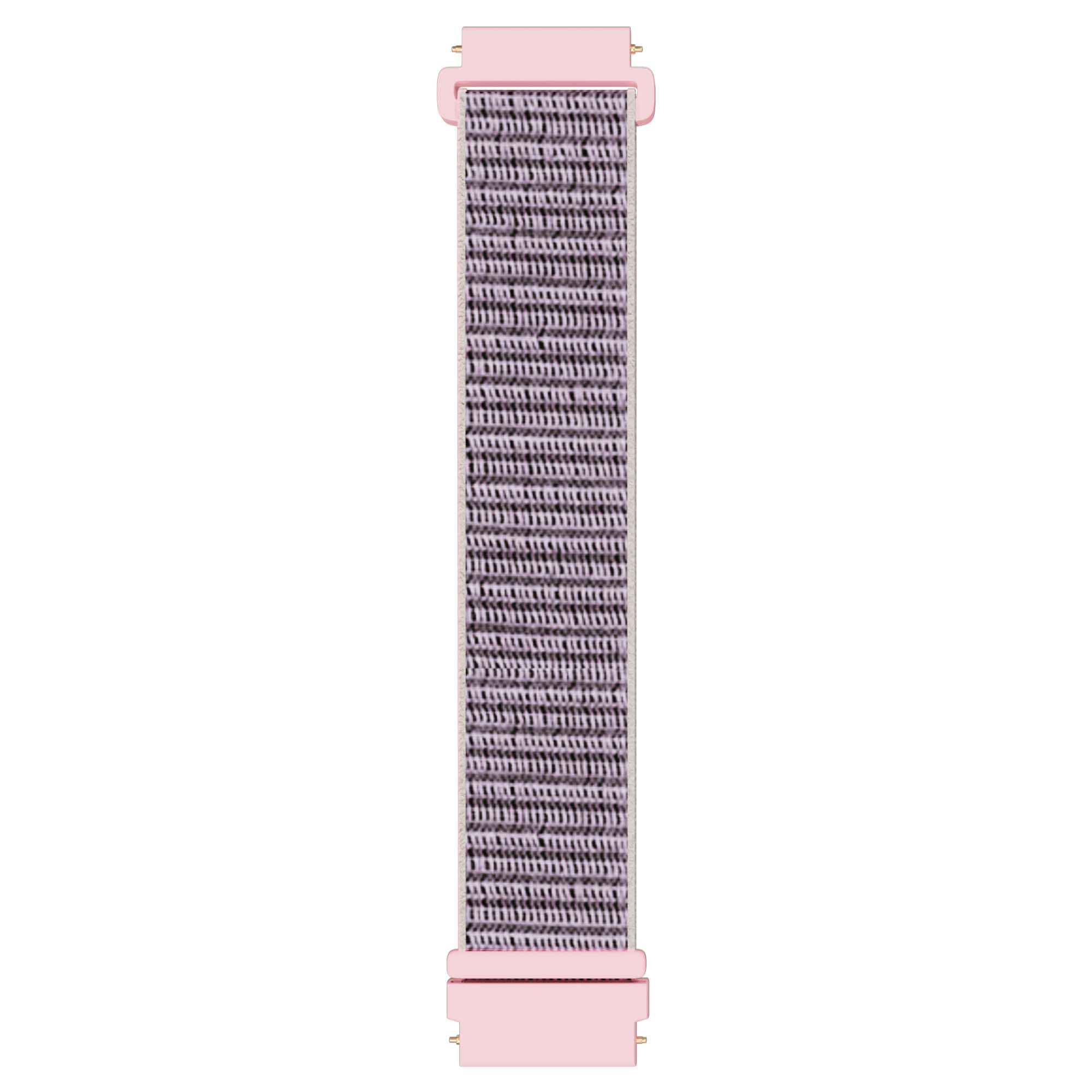 Armband För Smartwatch 20mm Nylon - Rosa