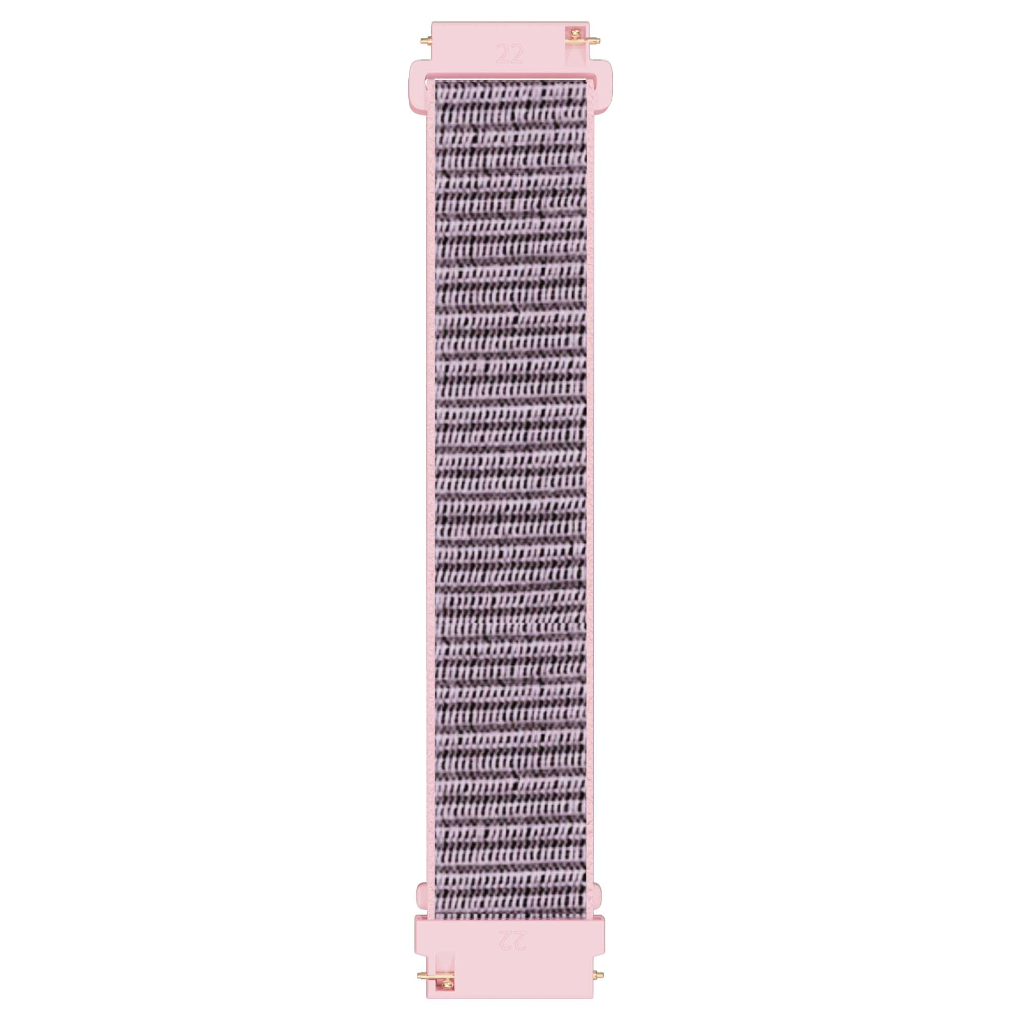Armband För Smartwatch 22mm Nylon - Rosa