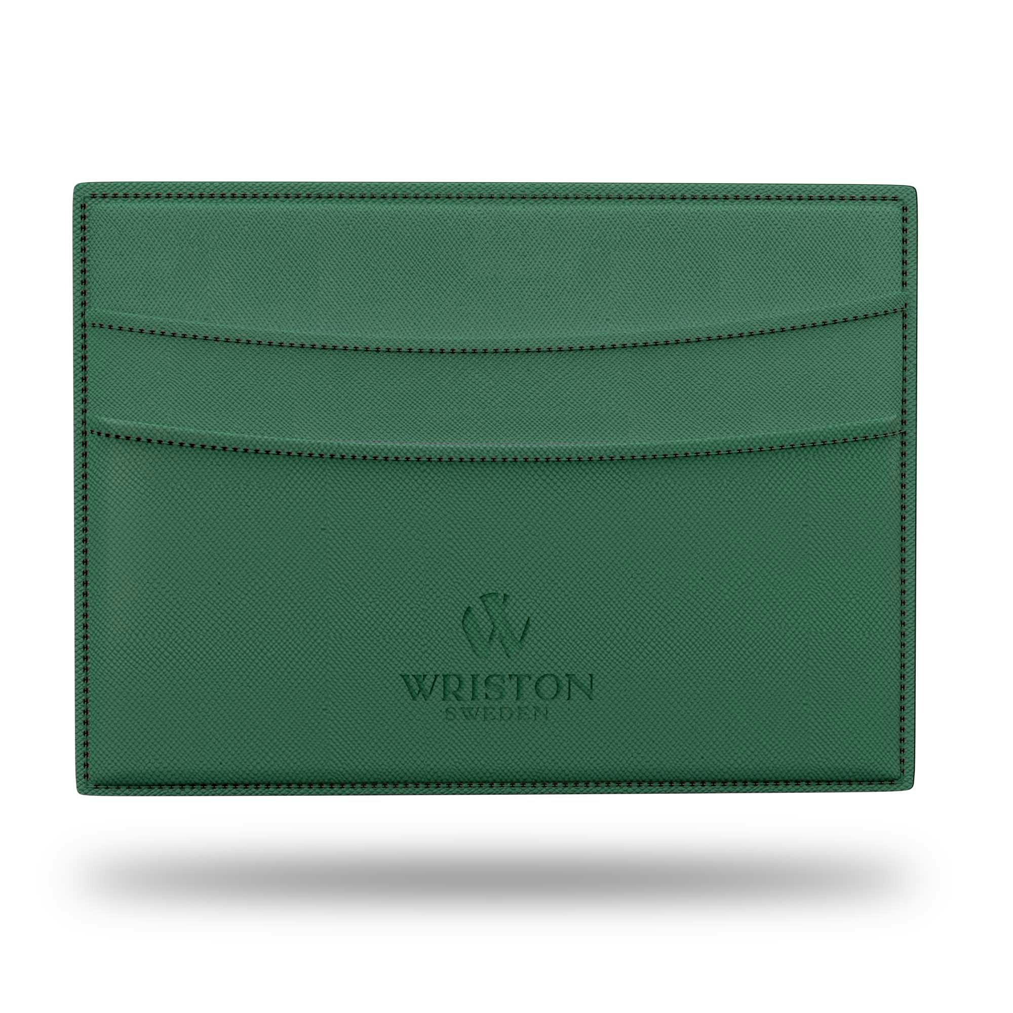Exklusiv Wriston Korthållare Saffiano Läder - Grön