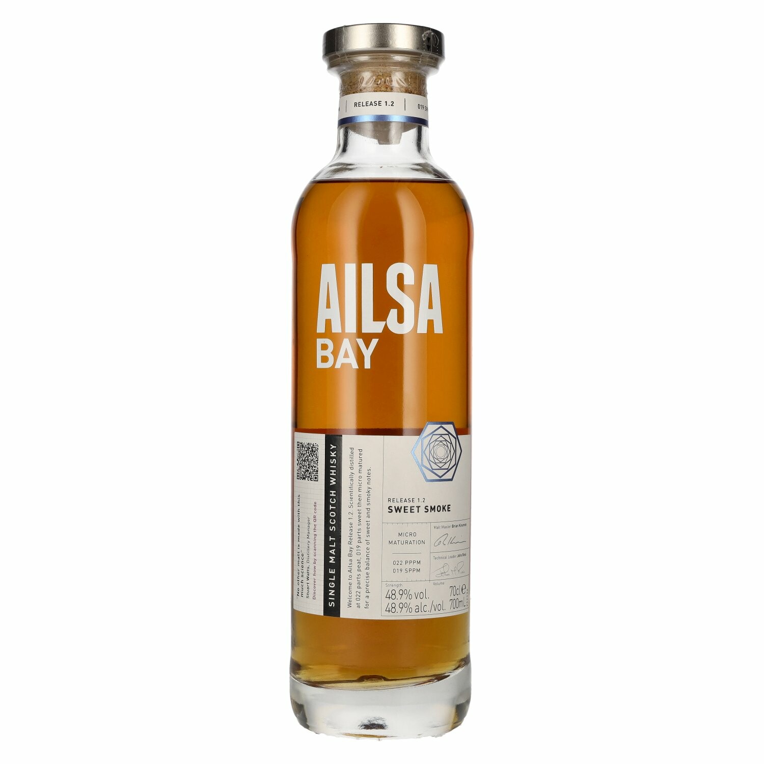 Ailsa Bay SWEET SMOKE Single Malt Scotch Whisky Release 1.2 48,9% Vol. 0,7l