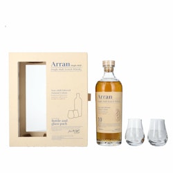 Arran 10 Years Old Single Malt 46% Vol. 0,7l in Giftbox with 2 glasses