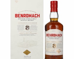 Benromach 21 Years Old Speyside Single Malt - Old Design 43% Vol. 0,7l in Giftbox