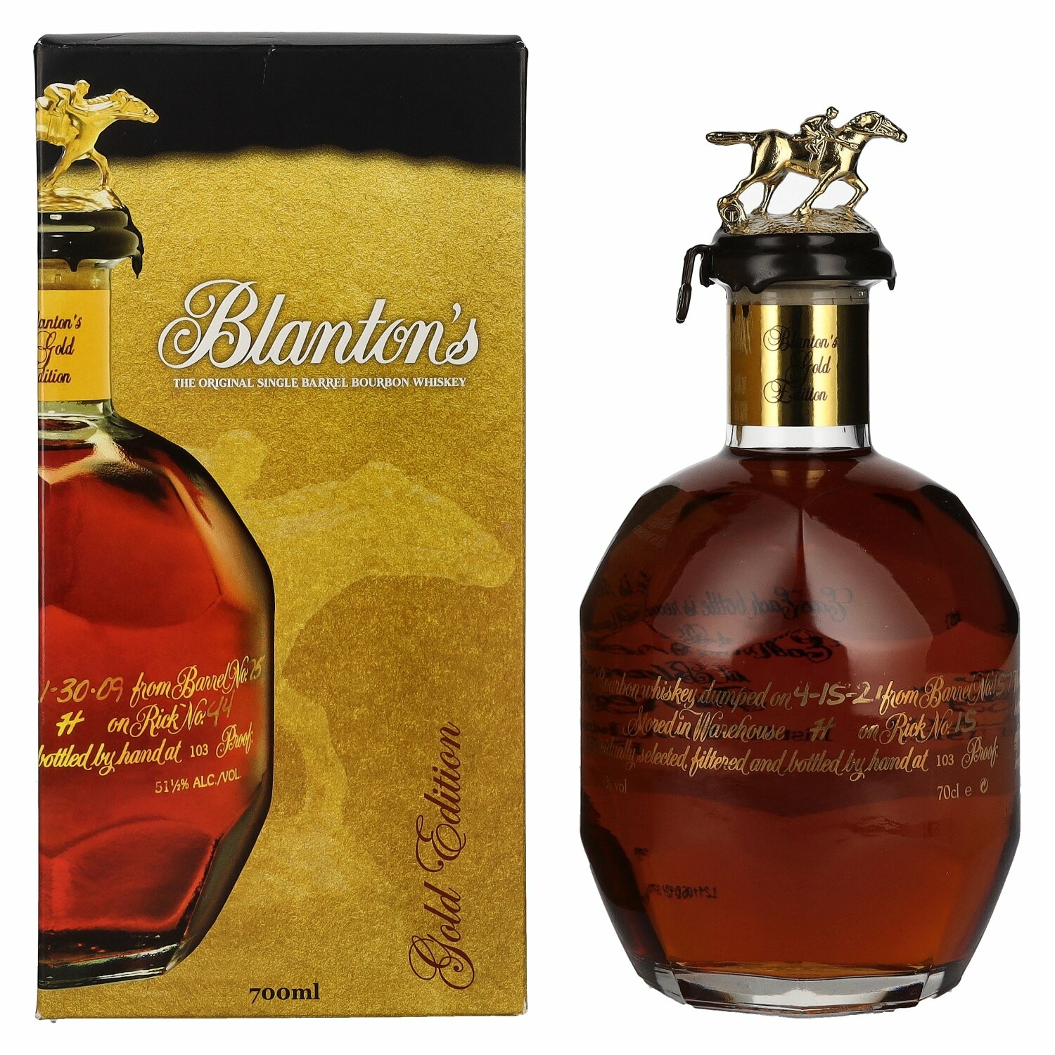 Blanton's GOLD EDITION The Original Single Barrel Bourbon Whiskey 51,5% Vol. 0,7l in Giftbox