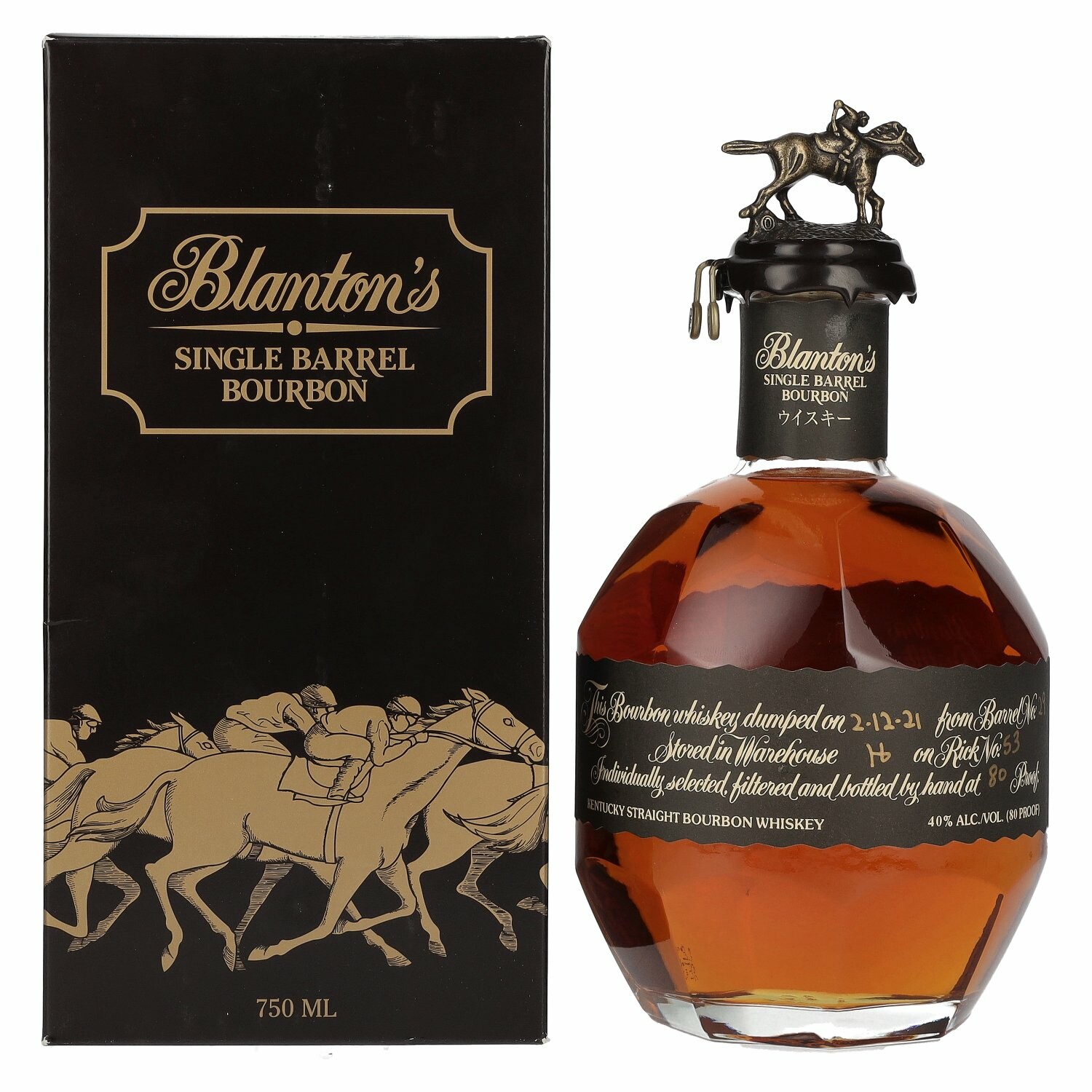 Blanton's Single Barrel Bourbon Black Label 40% Vol. 0,75l in Giftbox