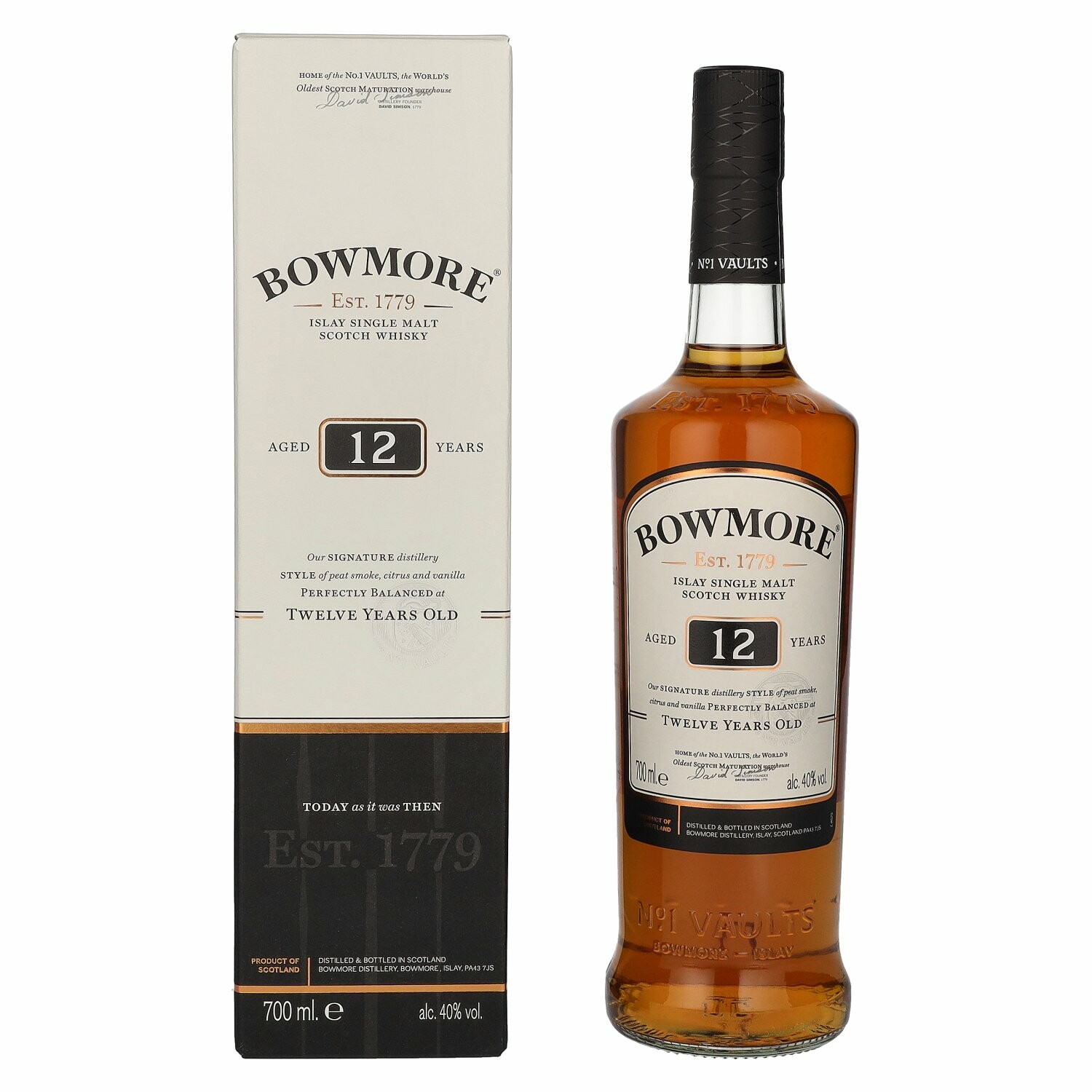Bowmore 12 Years Old Islay Single Malt 40% Vol. 0,7l in Giftbox