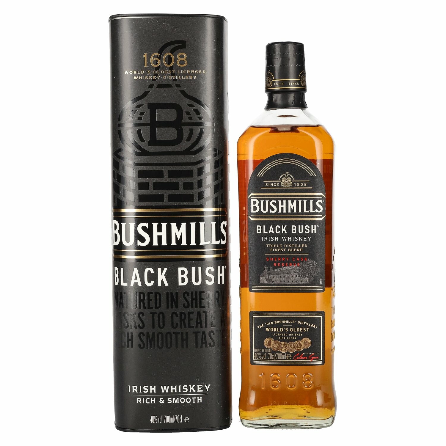 Bushmills BLACK BUSH Irish Whiskey 40% Vol. 0,7l in Giftbox