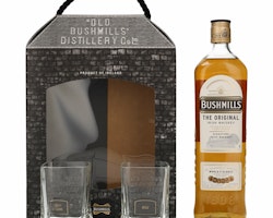 Bushmills Triple Distilled Original Irish Whiskey 40% Vol. 1l in Giftbox with 2 glasses
