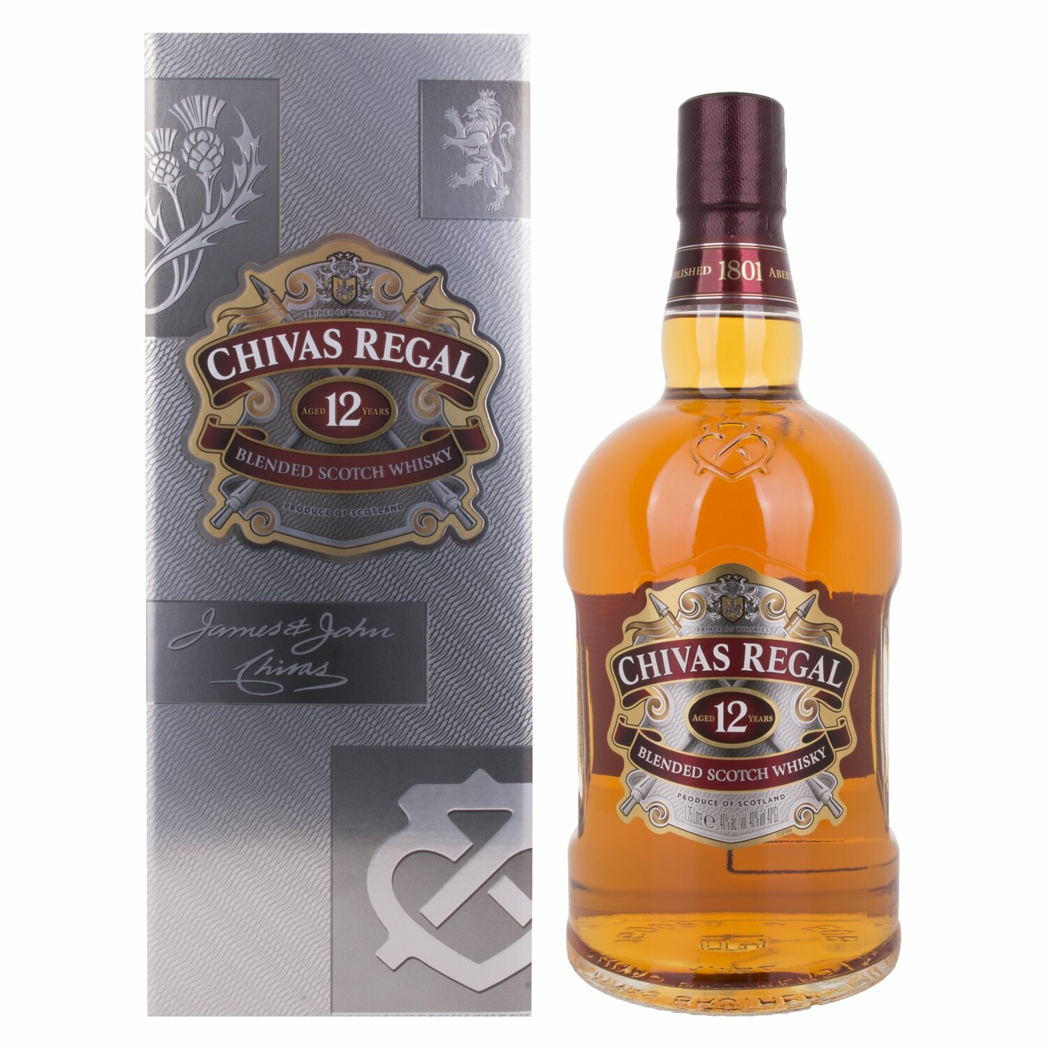 Chivas Regal 12 Years Old Blended Scotch Whisky 40% Vol. 1,75l in Giftbox