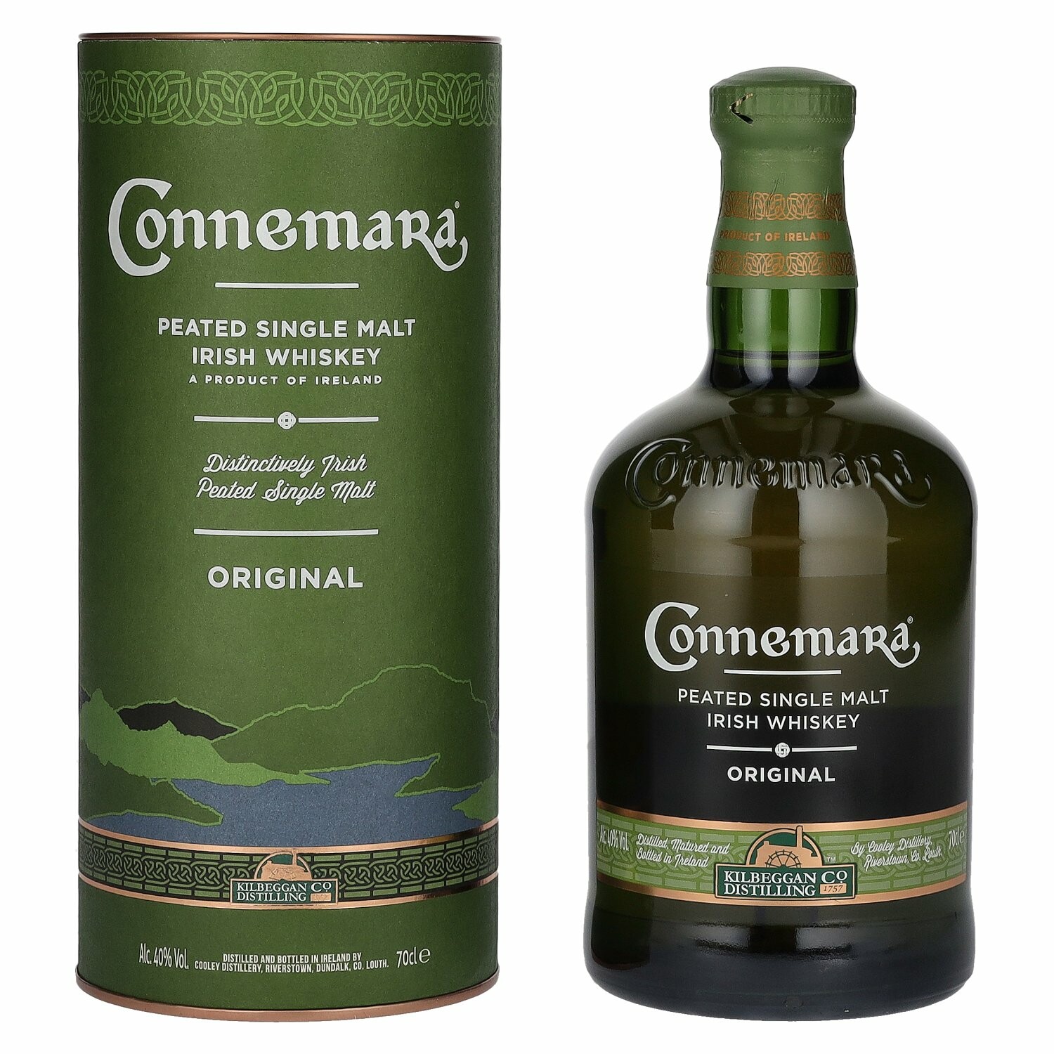 Connemara ORIGINAL Peated Single Malt Irish Whiskey 40% Vol. 0,7l in Giftbox