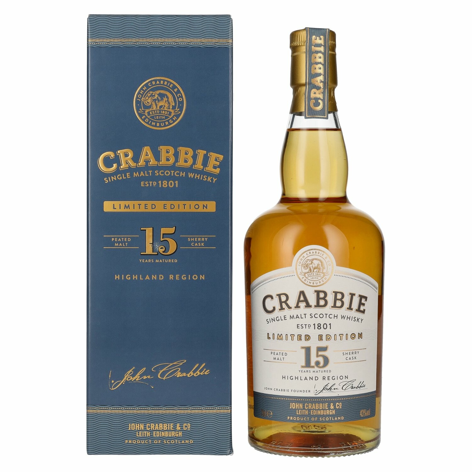 Crabbie's 15 Years Old Single Malt 43% Vol. 0,7l in Giftbox