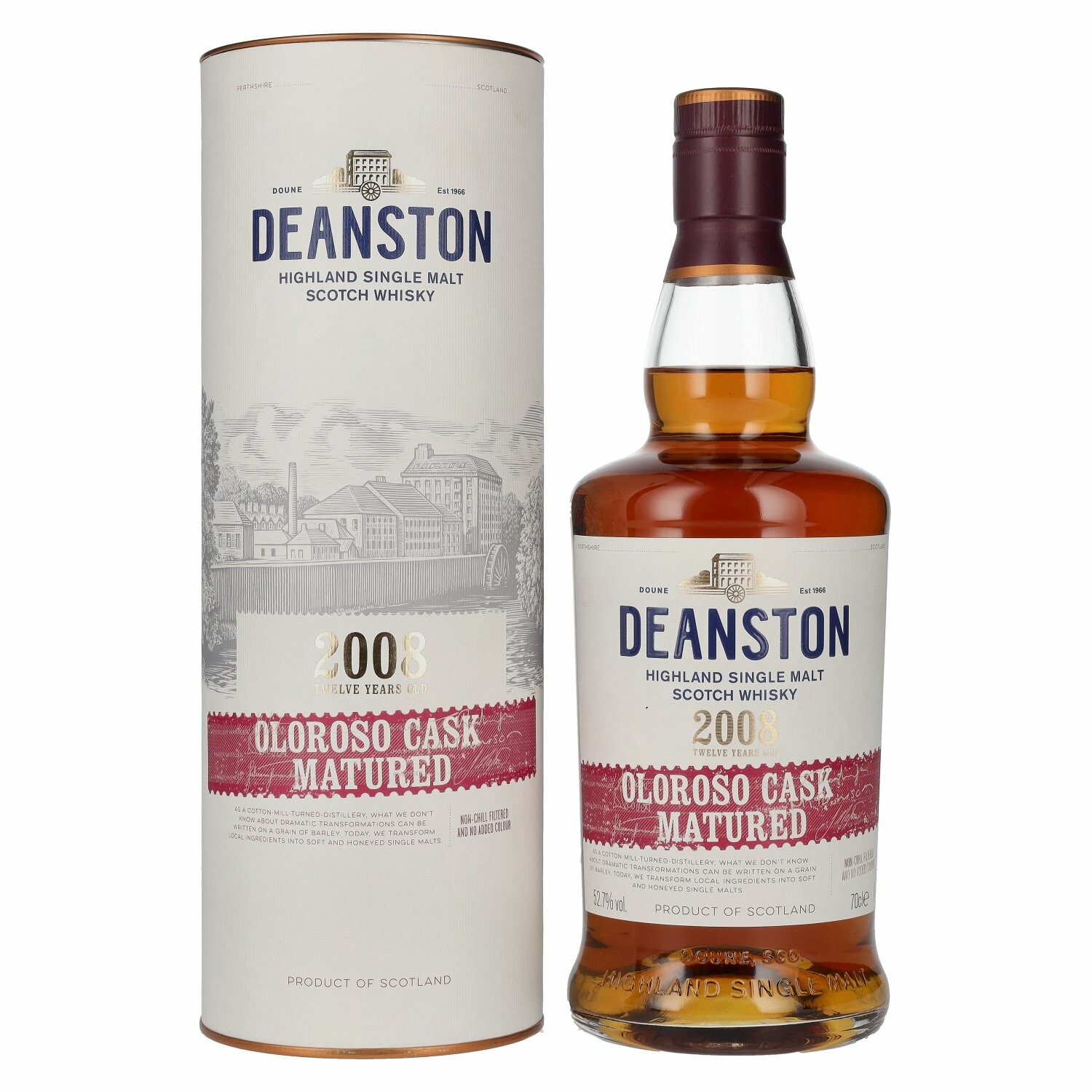 Deanston 12 Years Old OLOROSO CASK MATURED 2008 52,7% Vol. 0,7l in Giftbox