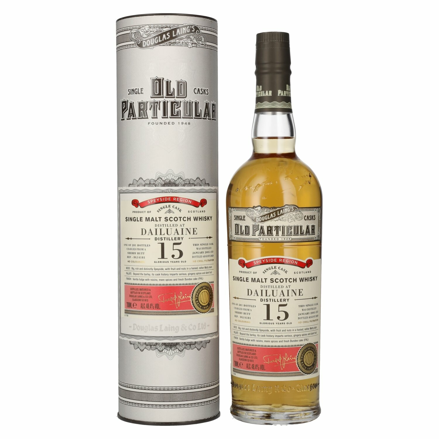 Douglas Laing OLD PARTICULAR Dailuaine 15 Years Old Single Cask Malt 2005 48,4% Vol. 0,7l in Giftbox