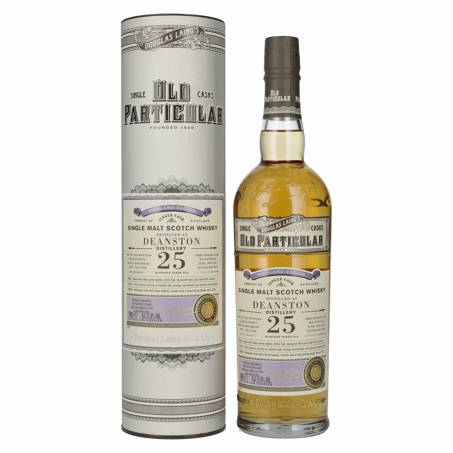 Douglas Laing OLD PARTICULAR Deanston 25 Years Old Single Cask Malt 1994 51,6% Vol. 0,7l in Giftbox