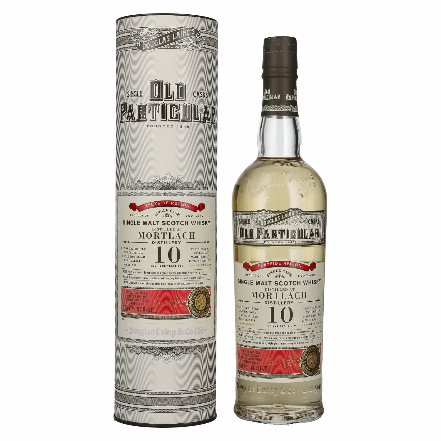 Douglas Laing OLD PARTICULAR Mortlach 10 Years Old Single Cask Malt 2009 48,4% Vol. 0,7l in Giftbox