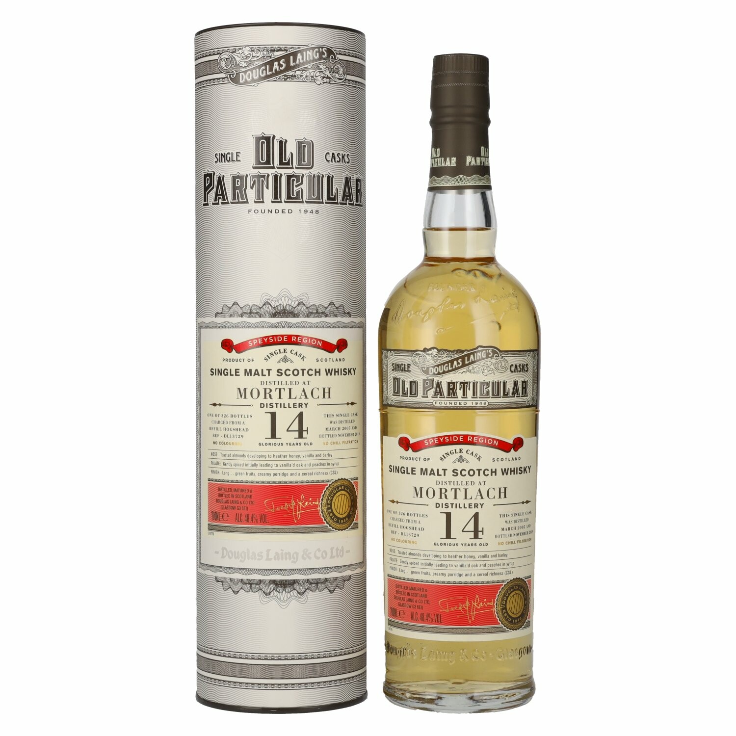 Douglas Laing OLD PARTICULAR Mortlach 14 Years Old Single Cask Malt 2005 48,4% Vol. 0,7l in Giftbox