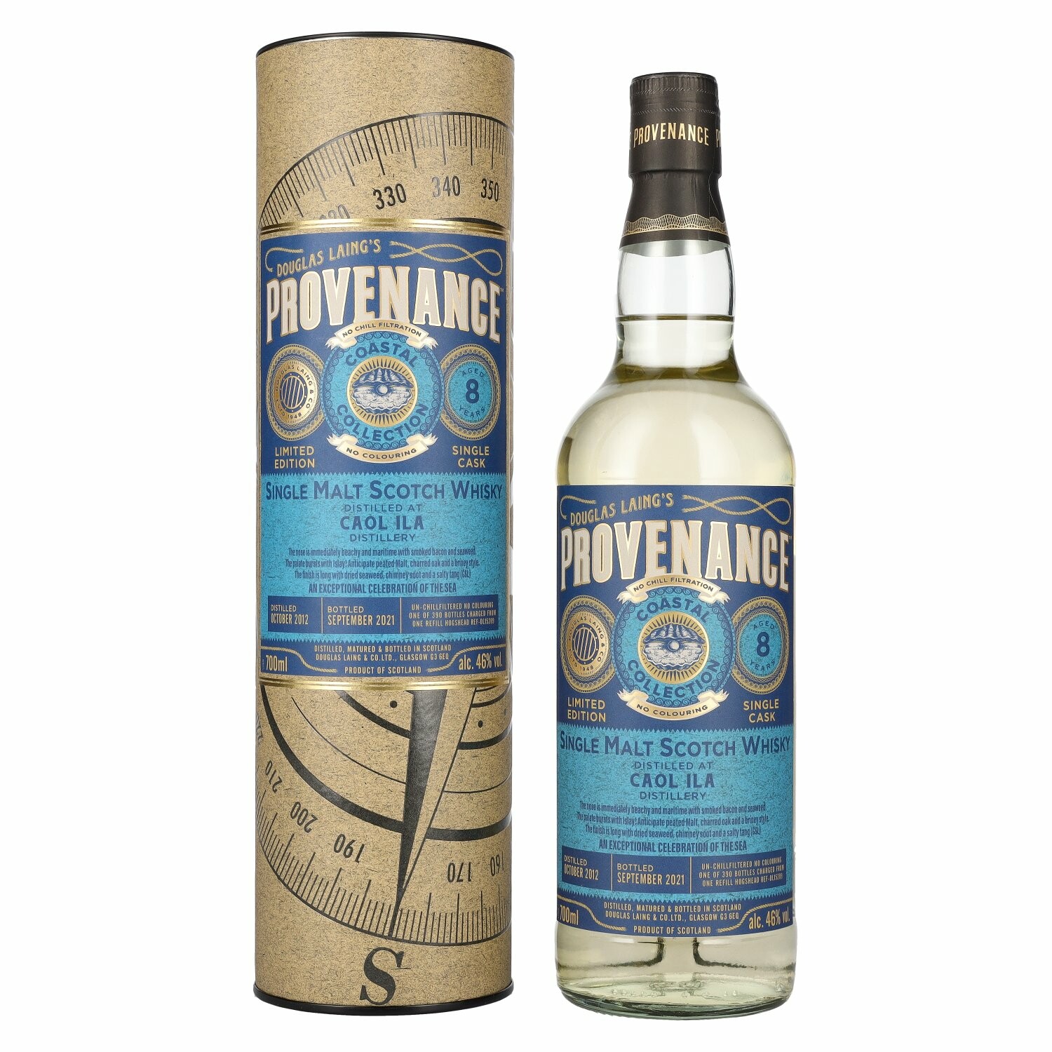 Douglas Laing PROVENANCE Coastal Collection Caol Ila 8 Years Old 2012 46% Vol. 0,7l in Giftbox