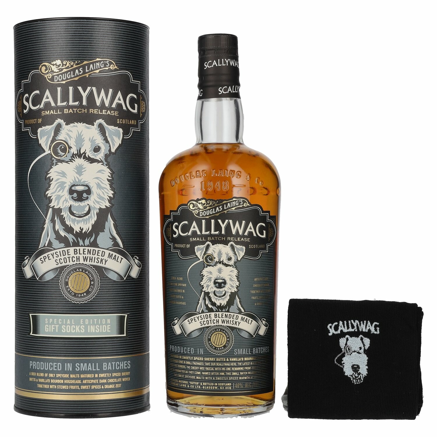 Douglas Laing SCALLYWAG Speyside Special Edition 46% Vol. 0,7l in Giftbox with Socken