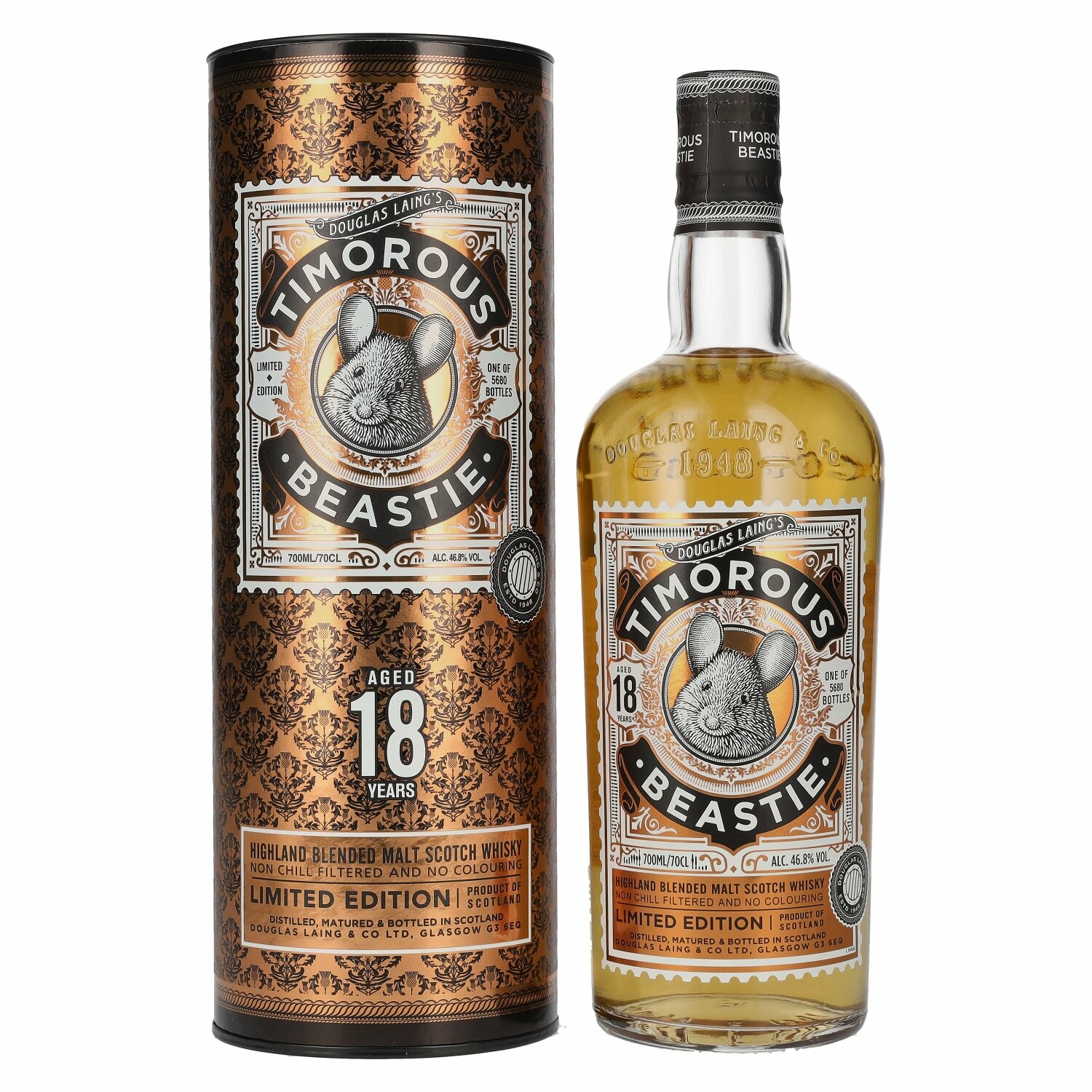 Douglas Laing TIMOROUS BEASTIE 18 Years Old Limited Edition 46,8% Vol. 0,7l in Giftbox