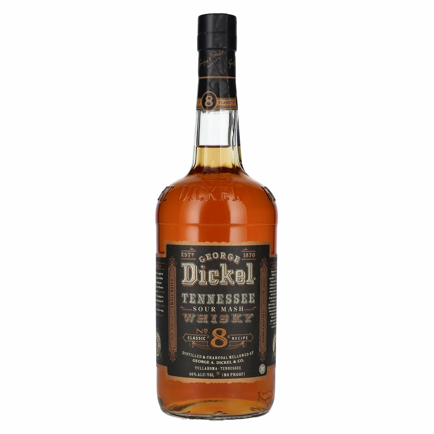 George Dickel Classic N° 8 Tennessee Sour Mash Whisky 40% Vol. 1l