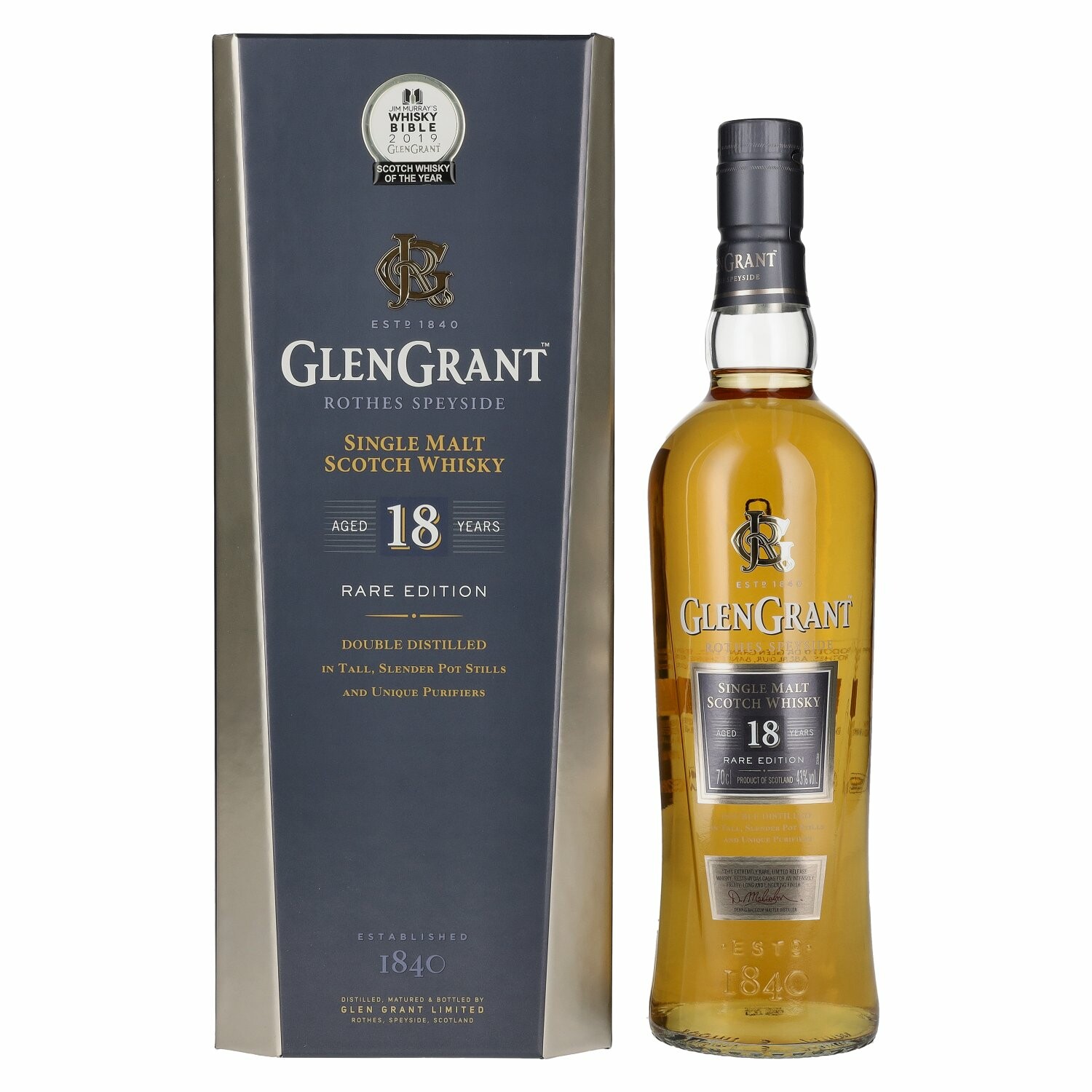 Glen Grant 18 Years Old RARE EDITION Single Malt Scotch Whisky 43% Vol. 0,7l in Giftbox
