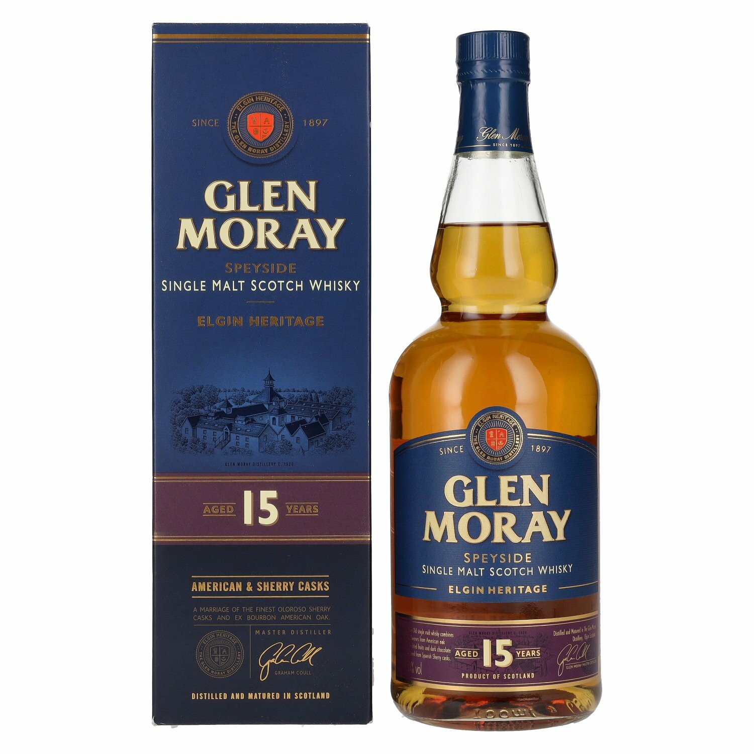 Glen Moray 15 Years Old Elgin Heritage 40% Vol. 0,7l in Giftbox