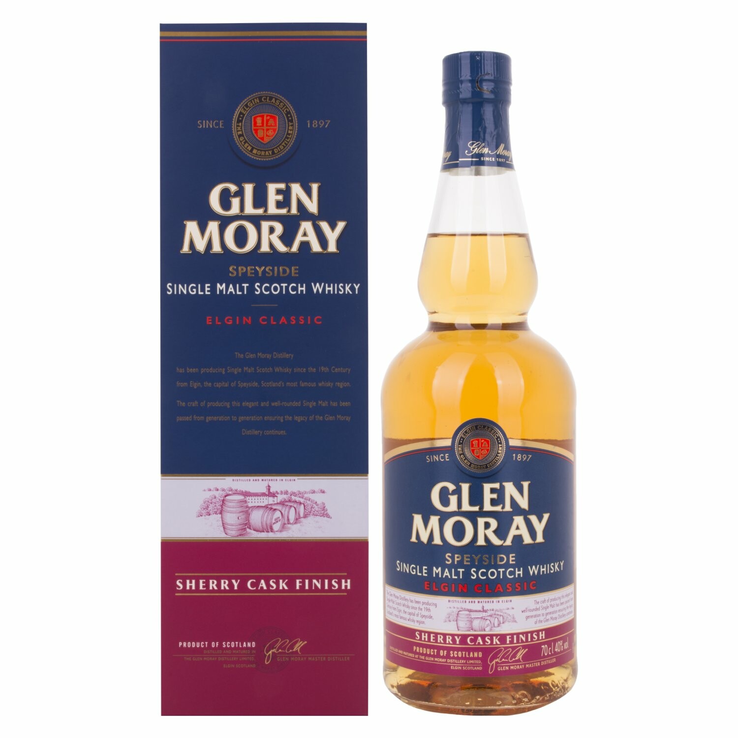 Glen Moray Elgin Classic Sherry Cask Finish 40% Vol. 0,7l in Giftbox