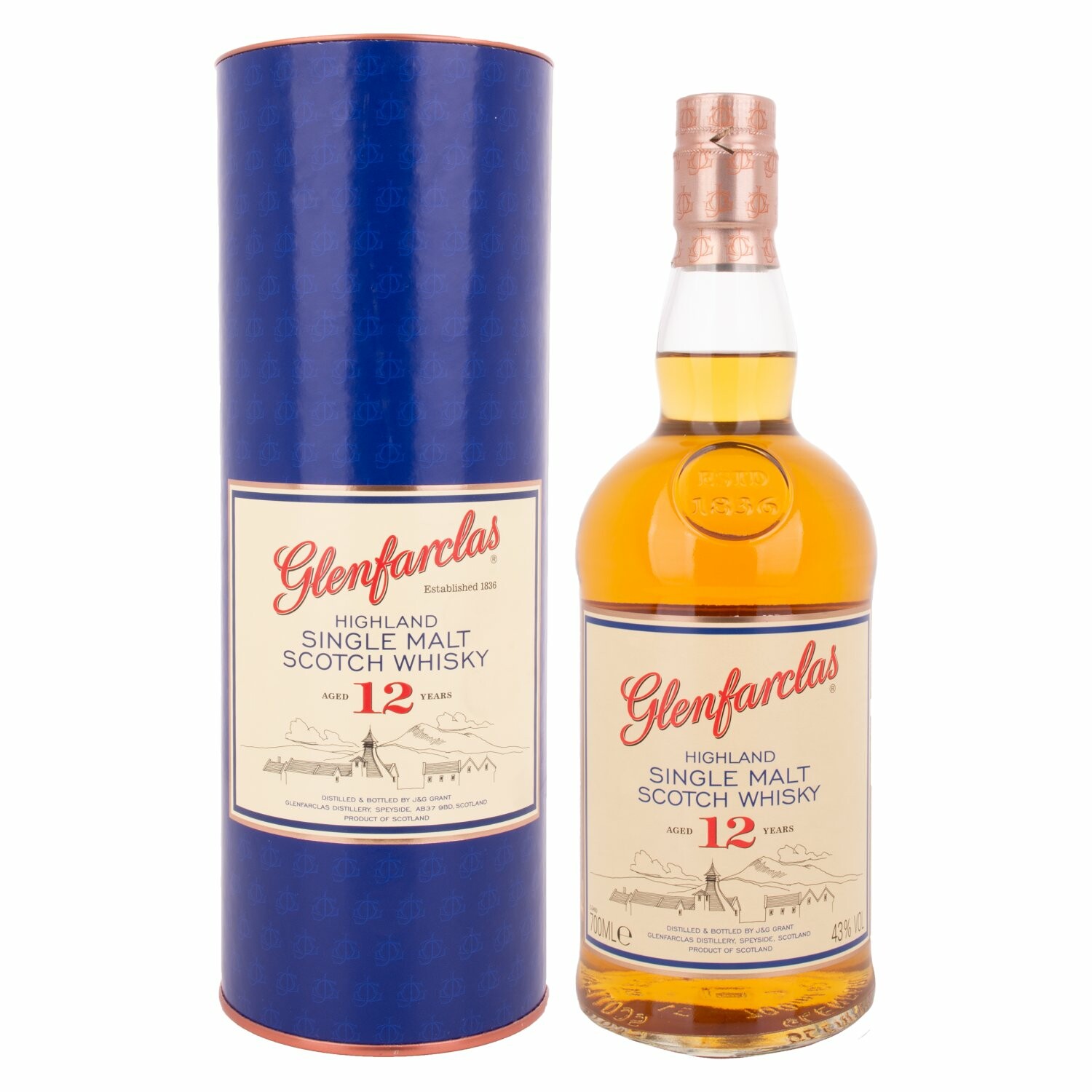 Glenfarclas 12 Years Old Highland Single Malt Scotch Whisky 43% Vol. 0,7l in Giftbox