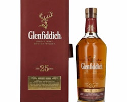 Glenfiddich 25 Years Old RARE OAK Single Malt Scotch Whisky 43% Vol. 0,7l in Giftbox