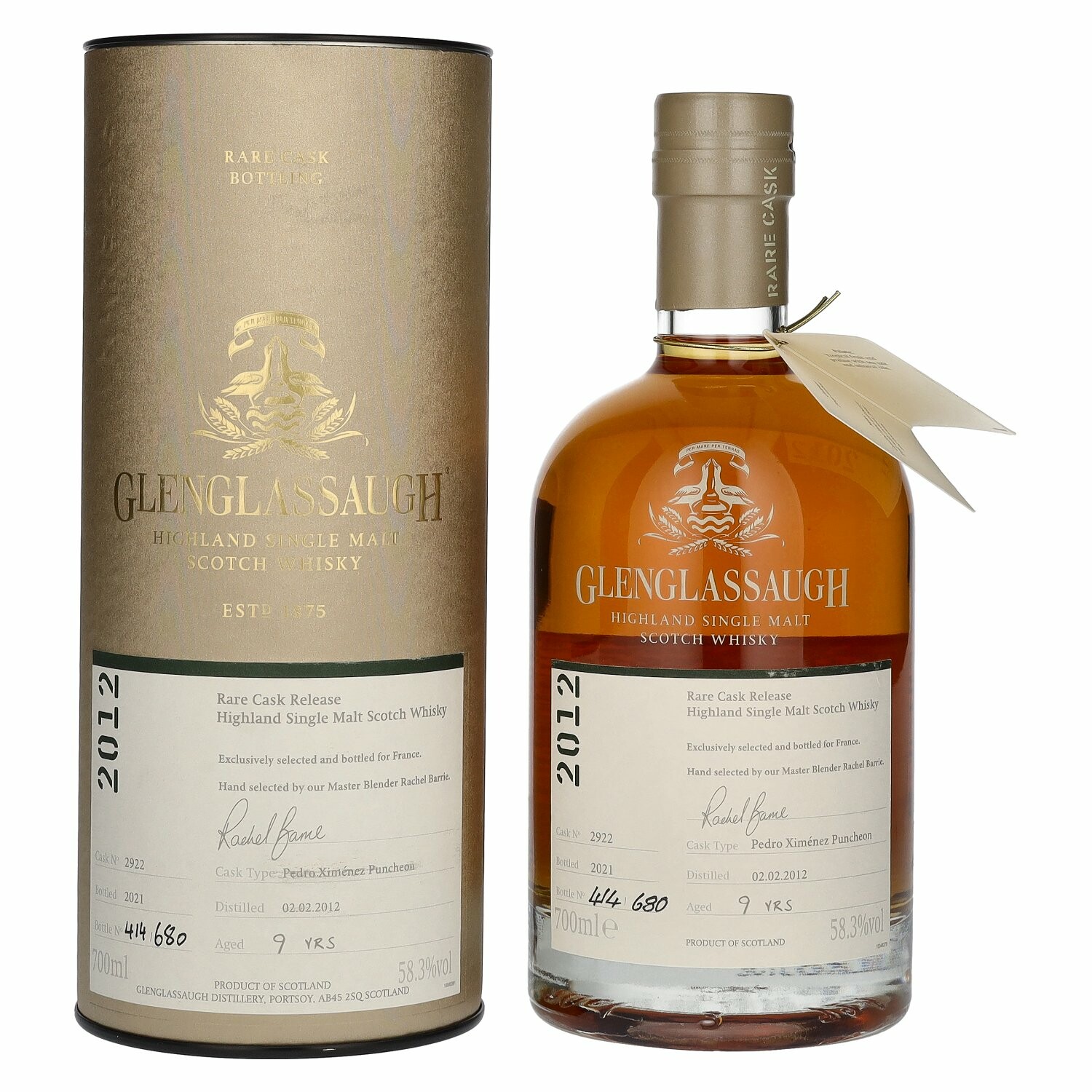 Glenglassaugh 9 Years Old RARE CASK RELEASE 2012 PX Puncheon Batch 4 58,3% Vol. 0,7l in Giftbox