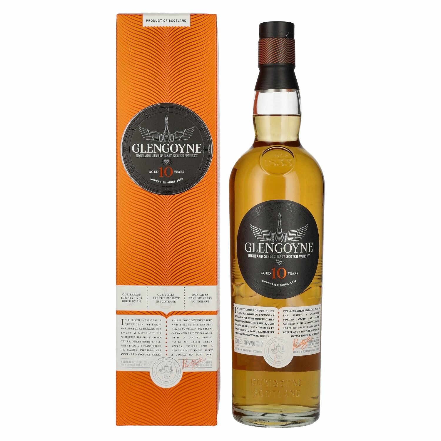 Glengoyne 10 Years Old Highland Single Malt Scotch Whisky 40% Vol. 0,7l in Giftbox