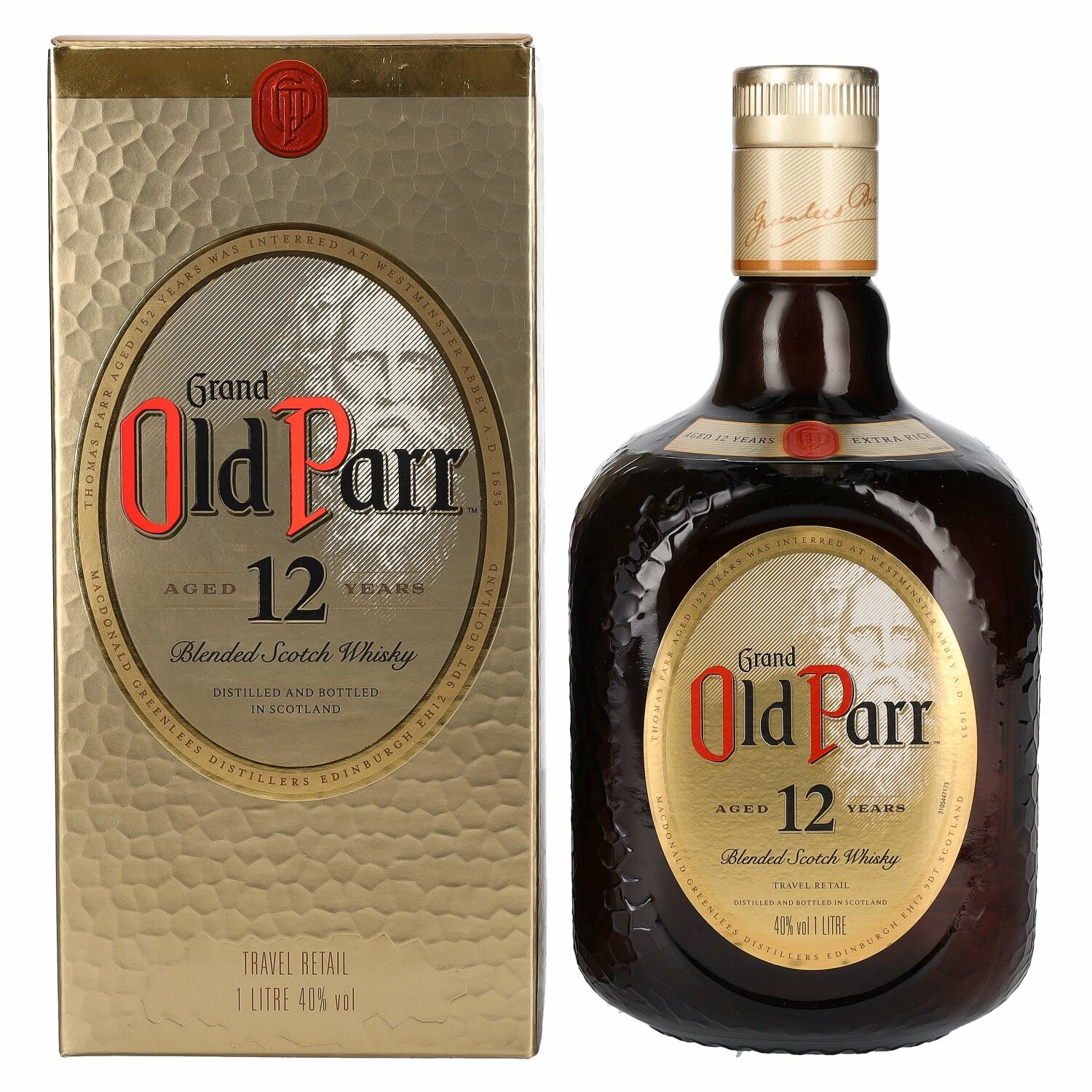 Grand Old Parr 12 Years Old Blended Scotch Whisky 40% Vol. 1l in Giftbox