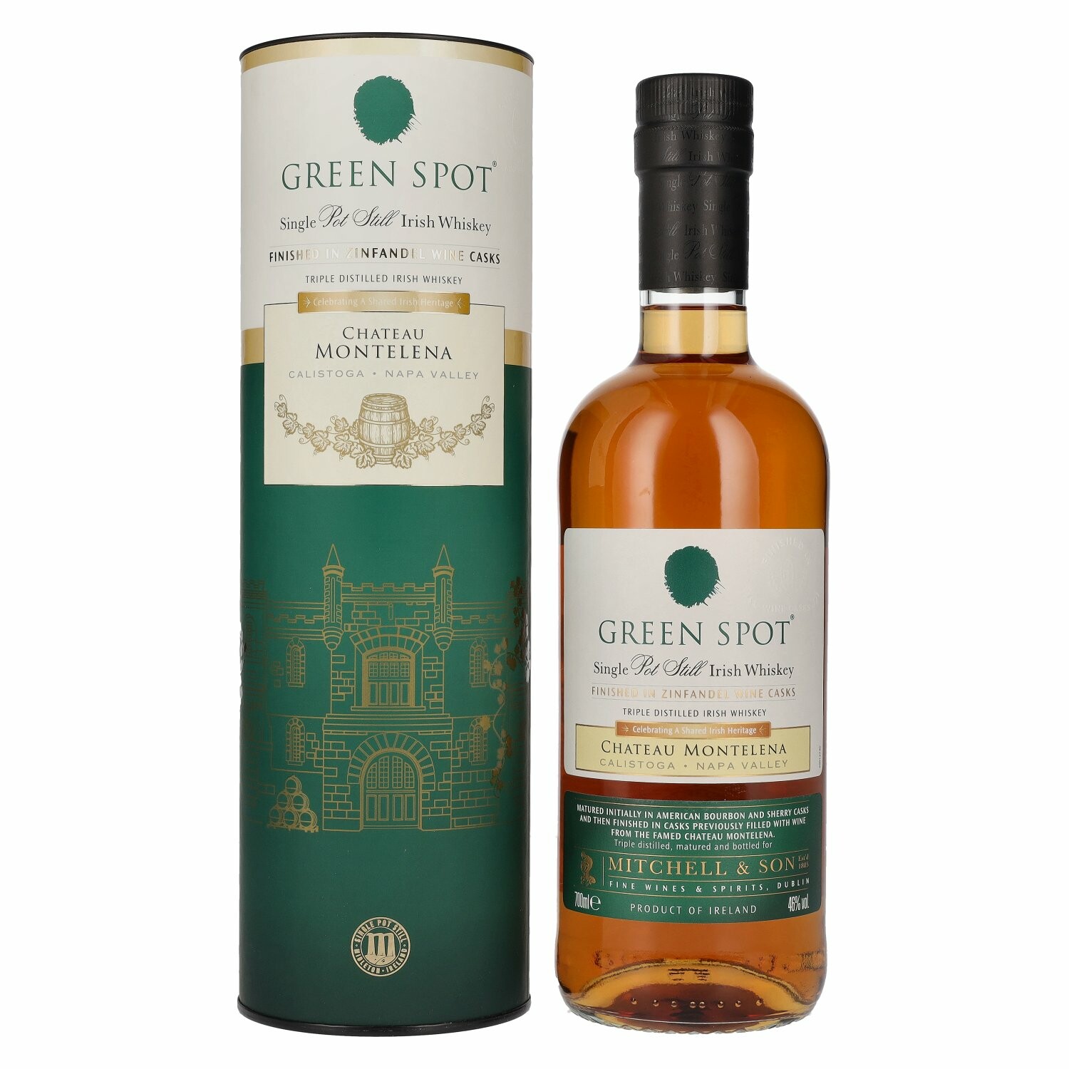 Green Spot CHATEAU MONTELENA Single Pot Still Irish Whiskey 46% Vol. 0,7l in Giftbox